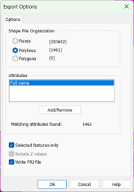 Figure 38 - Export to Shape File Options – Polylines..png