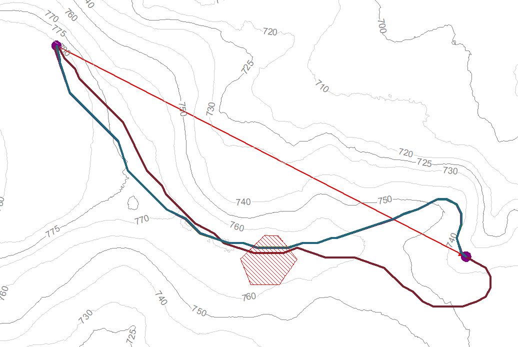 NoGoPolygon Shapefile in Terrain.PNG